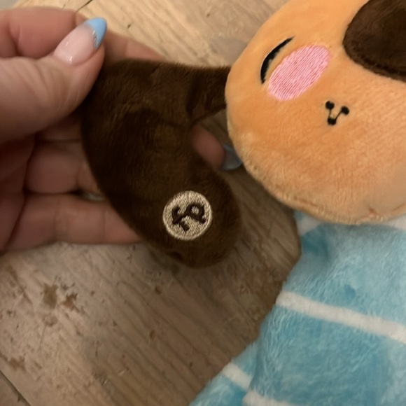 Fisher-Price Dogs & Puppies Baby Lovey Security Blanket Striped Blue - Picture 3 of 9